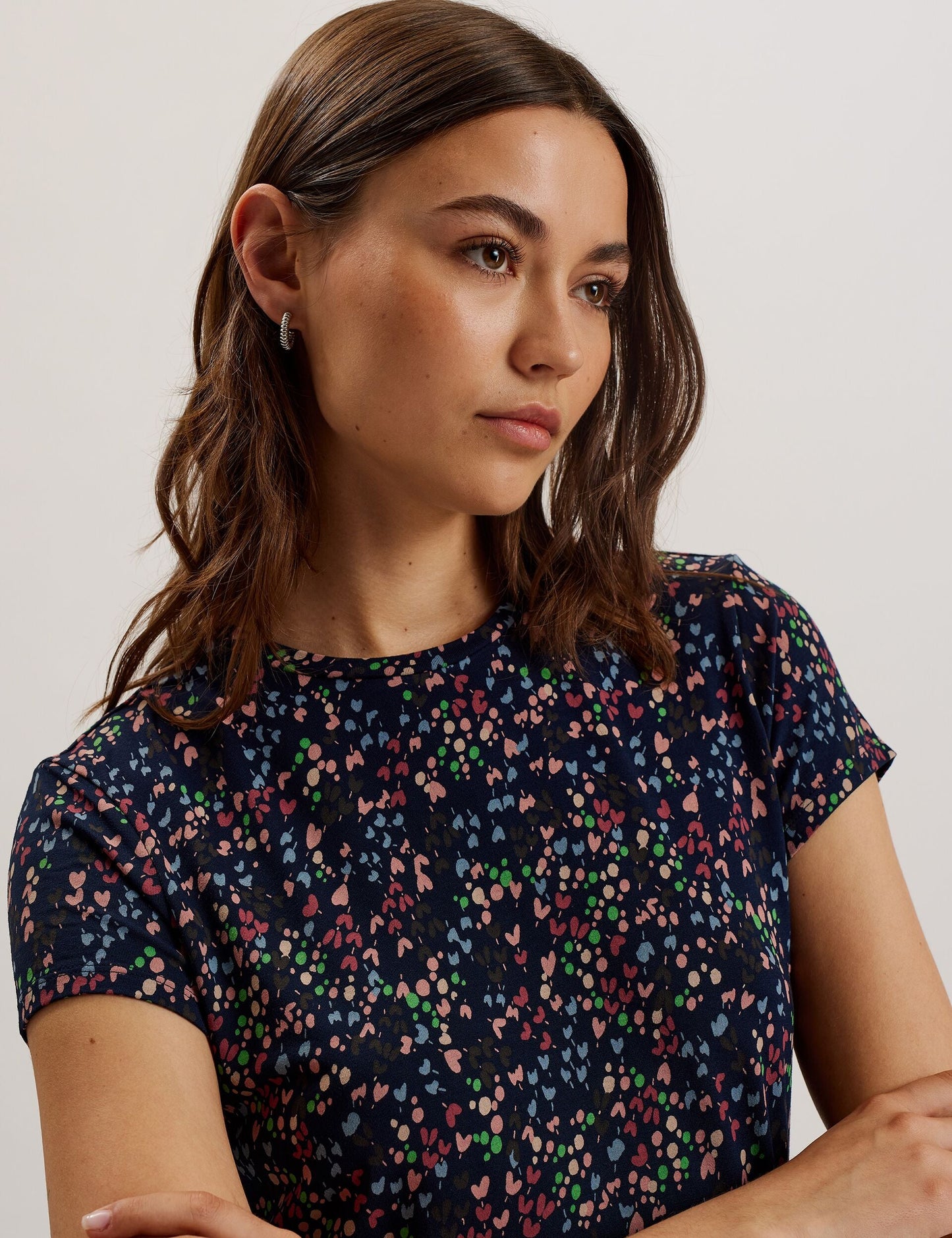 Heart Printed Fitted Tee