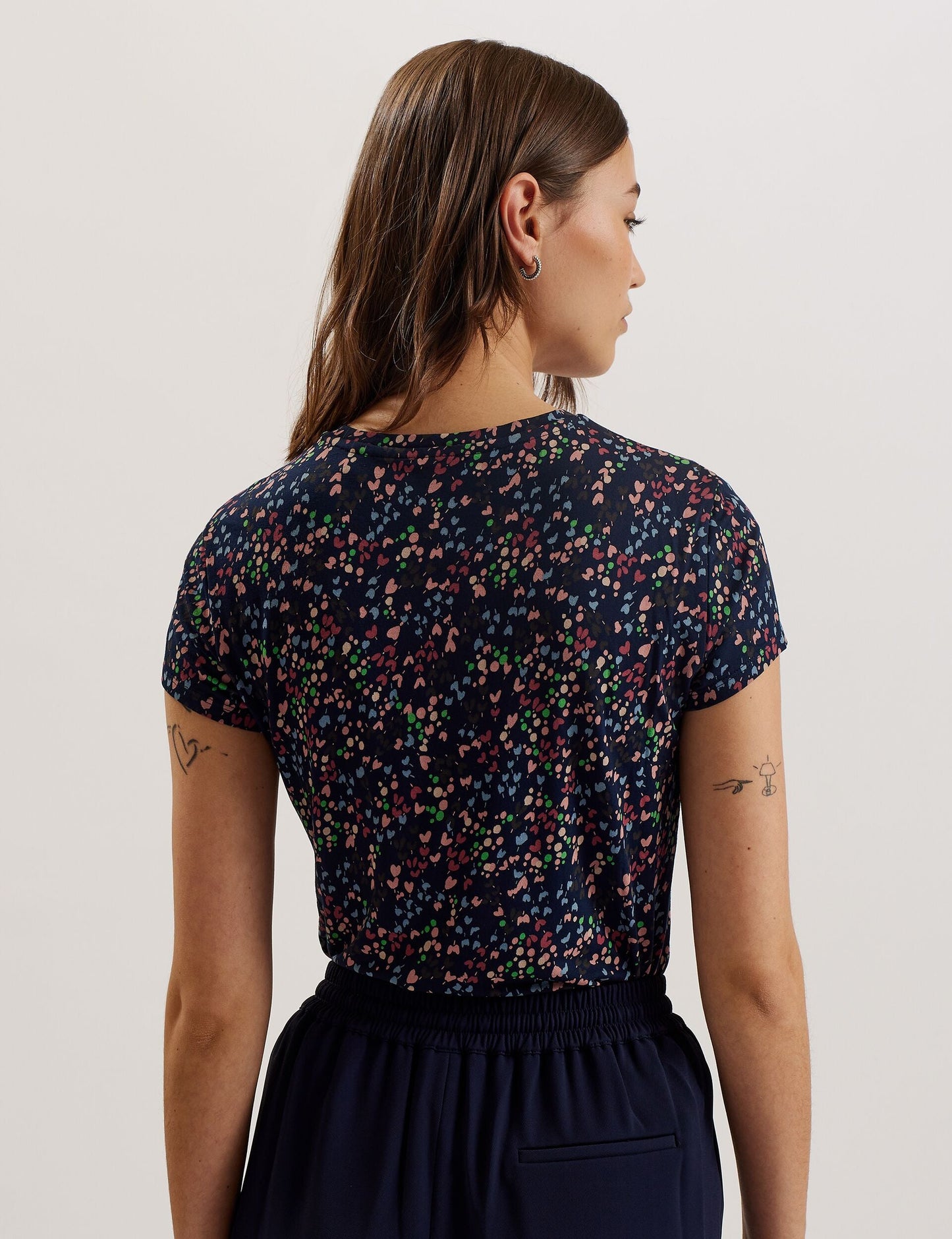 Heart Printed Fitted Tee