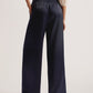 Satin Tailored Wide Flood Length Trousers