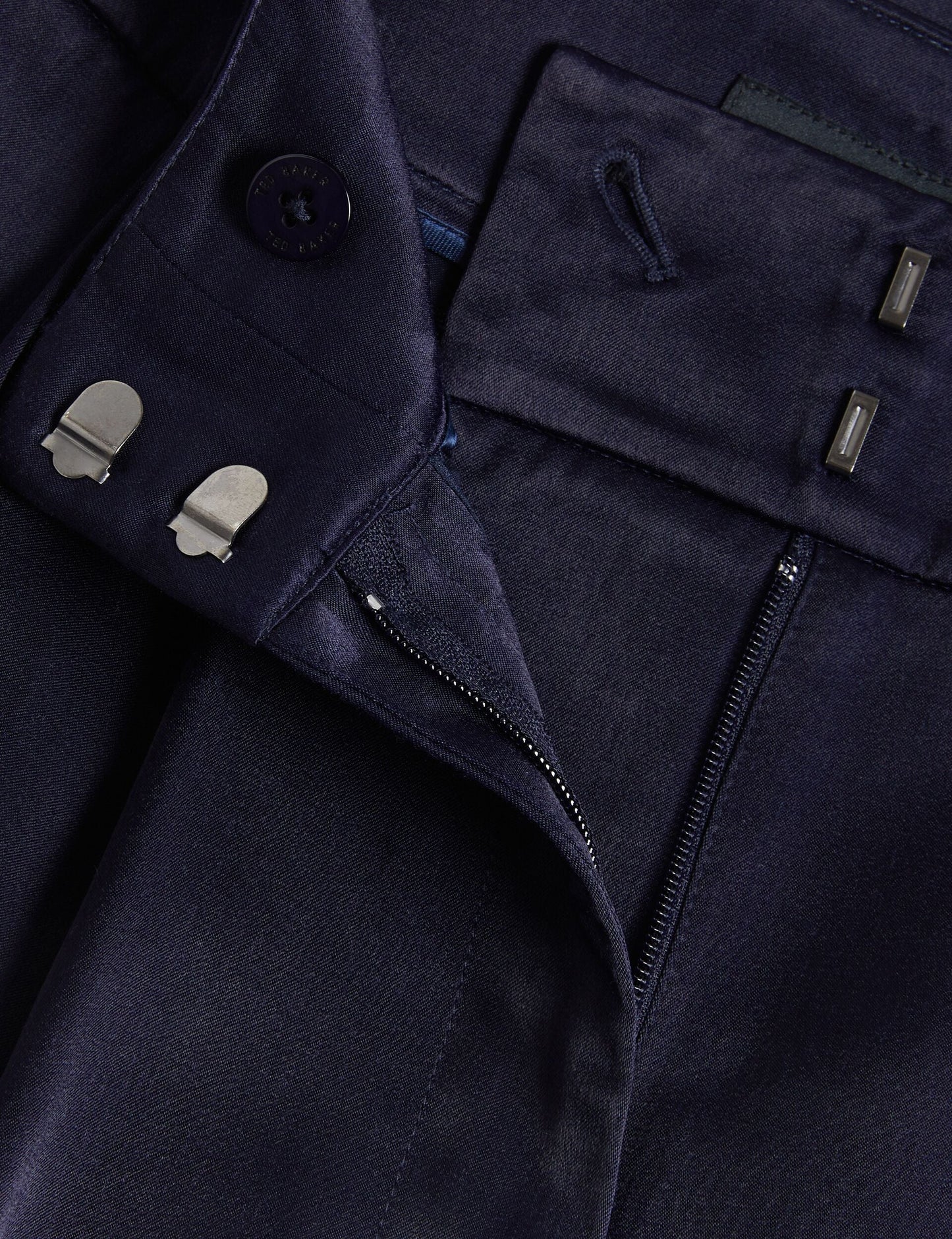 Satin Tailored Wide Flood Length Trousers
