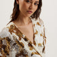 Knot Front V-Neck Sequin Mini Dress