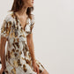 Knot Front V-Neck Sequin Mini Dress