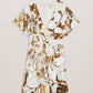 Knot Front V-Neck Sequin Mini Dress