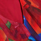 Organza Tropical Bloom V-neck Pleated Top