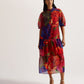 Organza Tropical Bloom Midi Dress