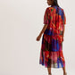Organza Tropical Bloom Midi Dress