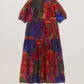 Organza Tropical Bloom Midi Dress