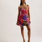Printed Fitted Bodice Mini Dress