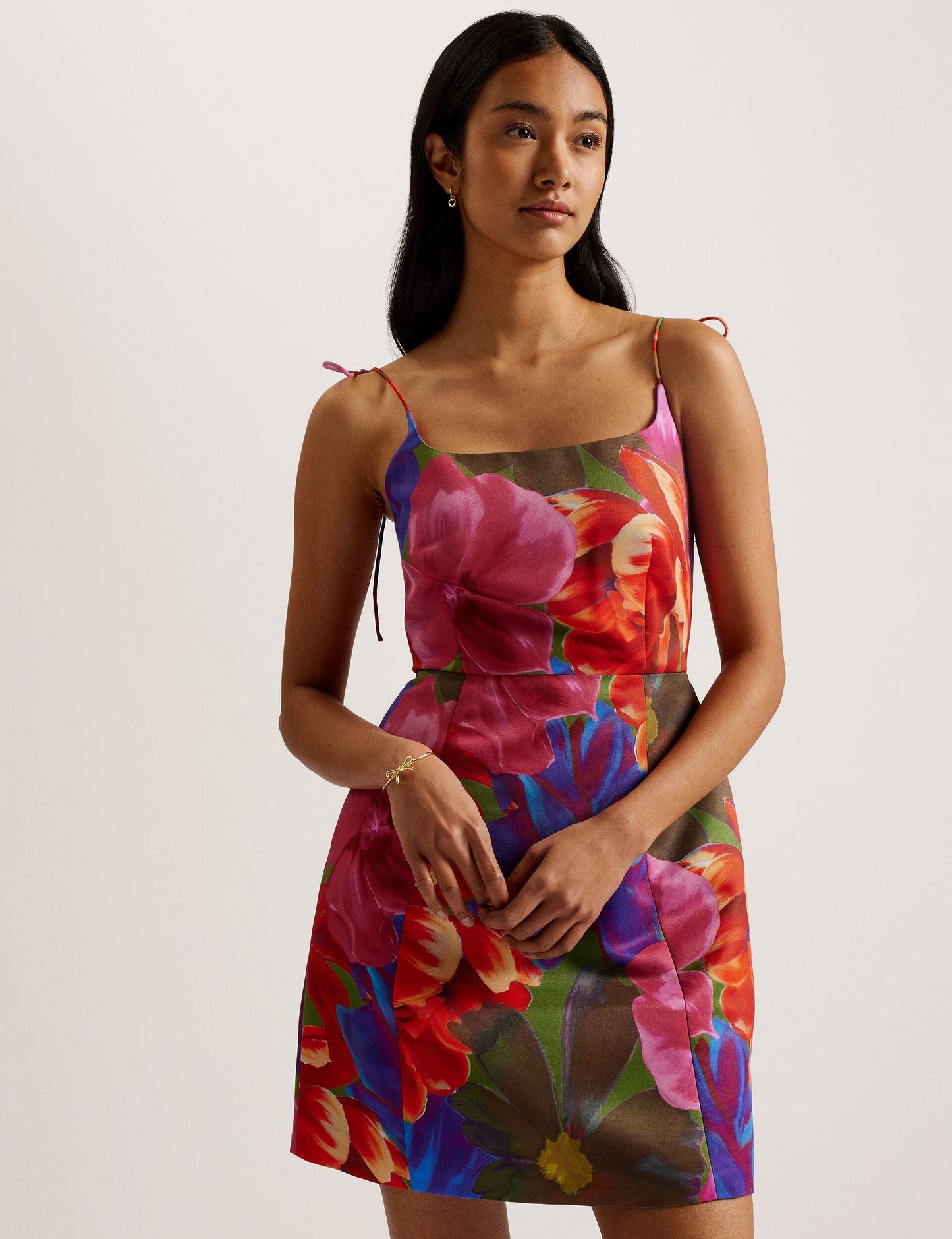 Printed Fitted Bodice Mini Dress