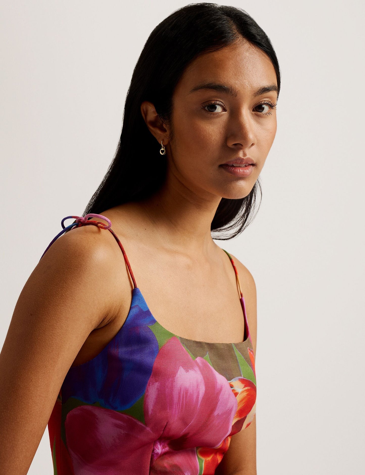 Printed Fitted Bodice Mini Dress