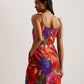 Printed Fitted Bodice Mini Dress