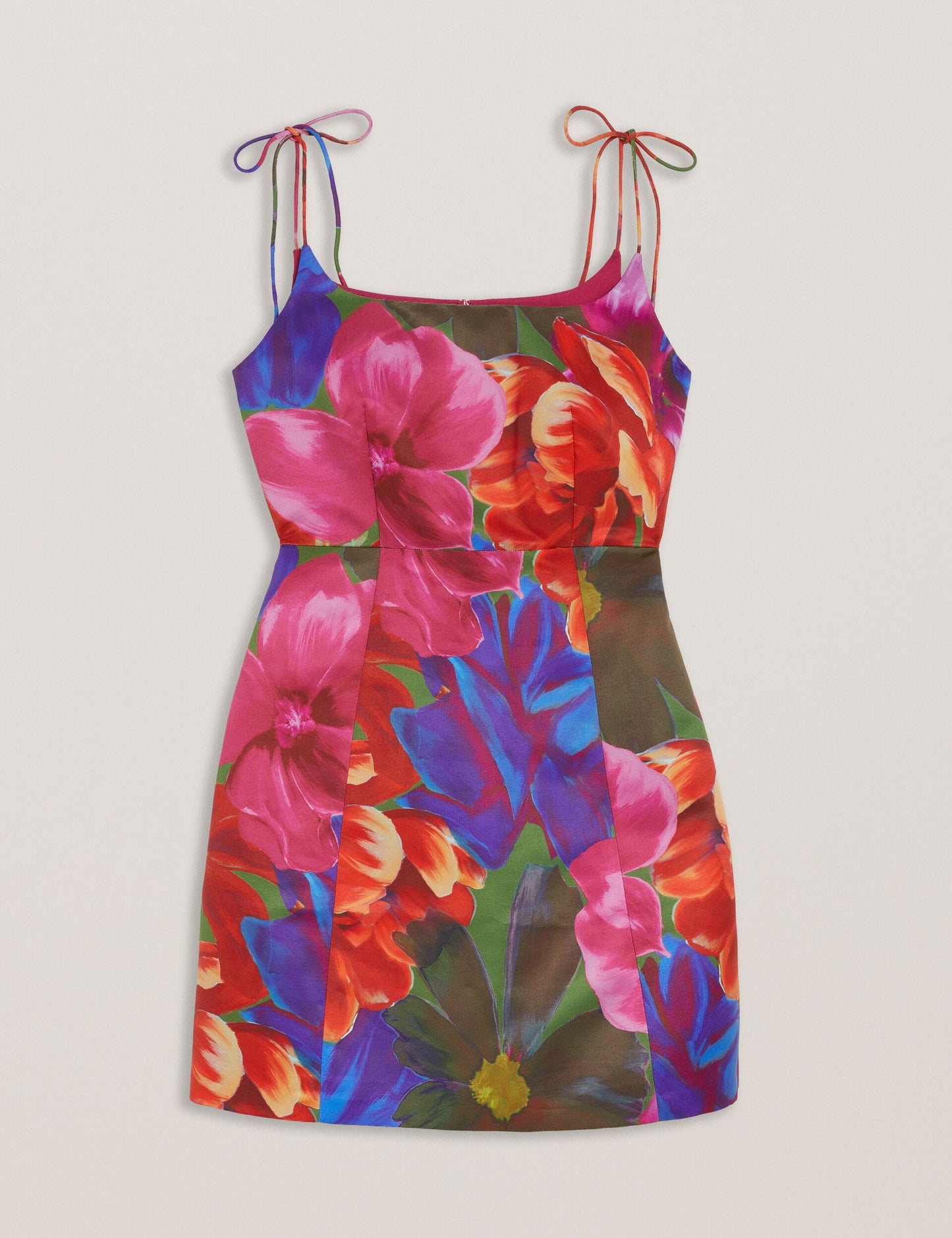 Printed Fitted Bodice Mini Dress