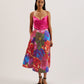 Printed Wrap Midi Skirt