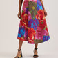 Printed Wrap Midi Skirt