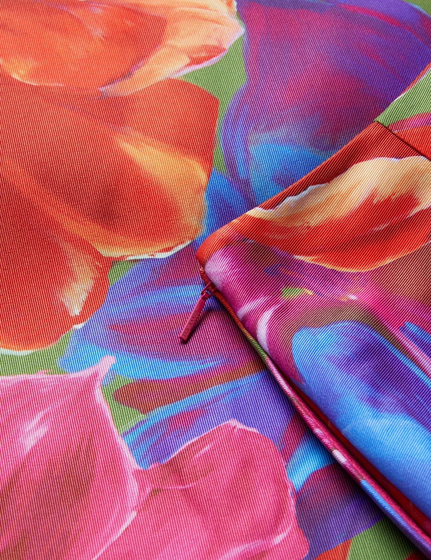 Printed Wrap Midi Skirt