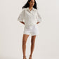 Broderie Cropped Shirt