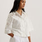 Broderie Cropped Shirt