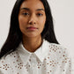Broderie Cropped Shirt