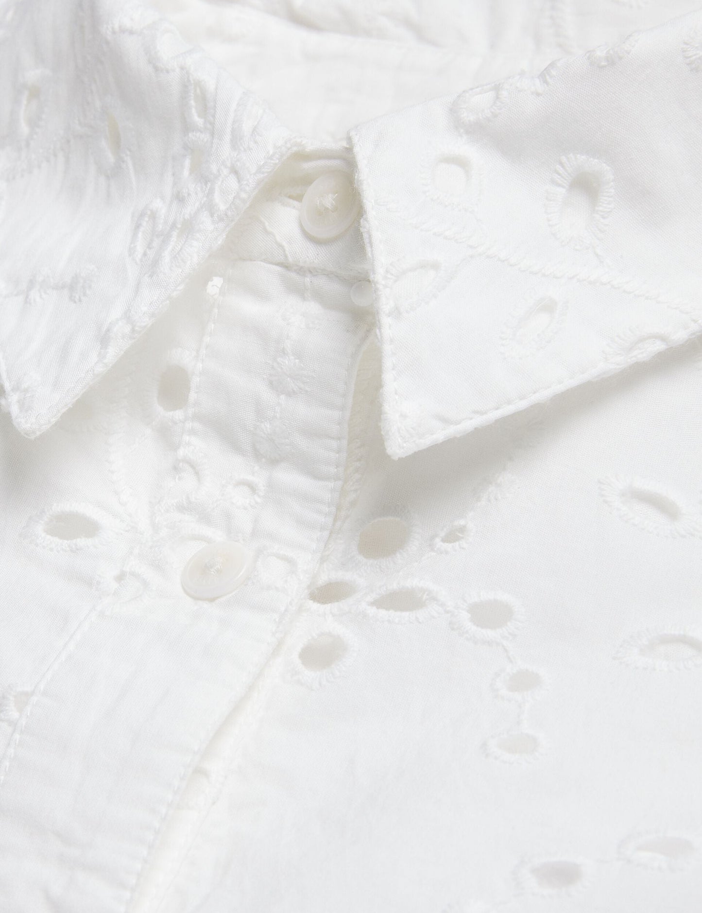 Broderie Cropped Shirt