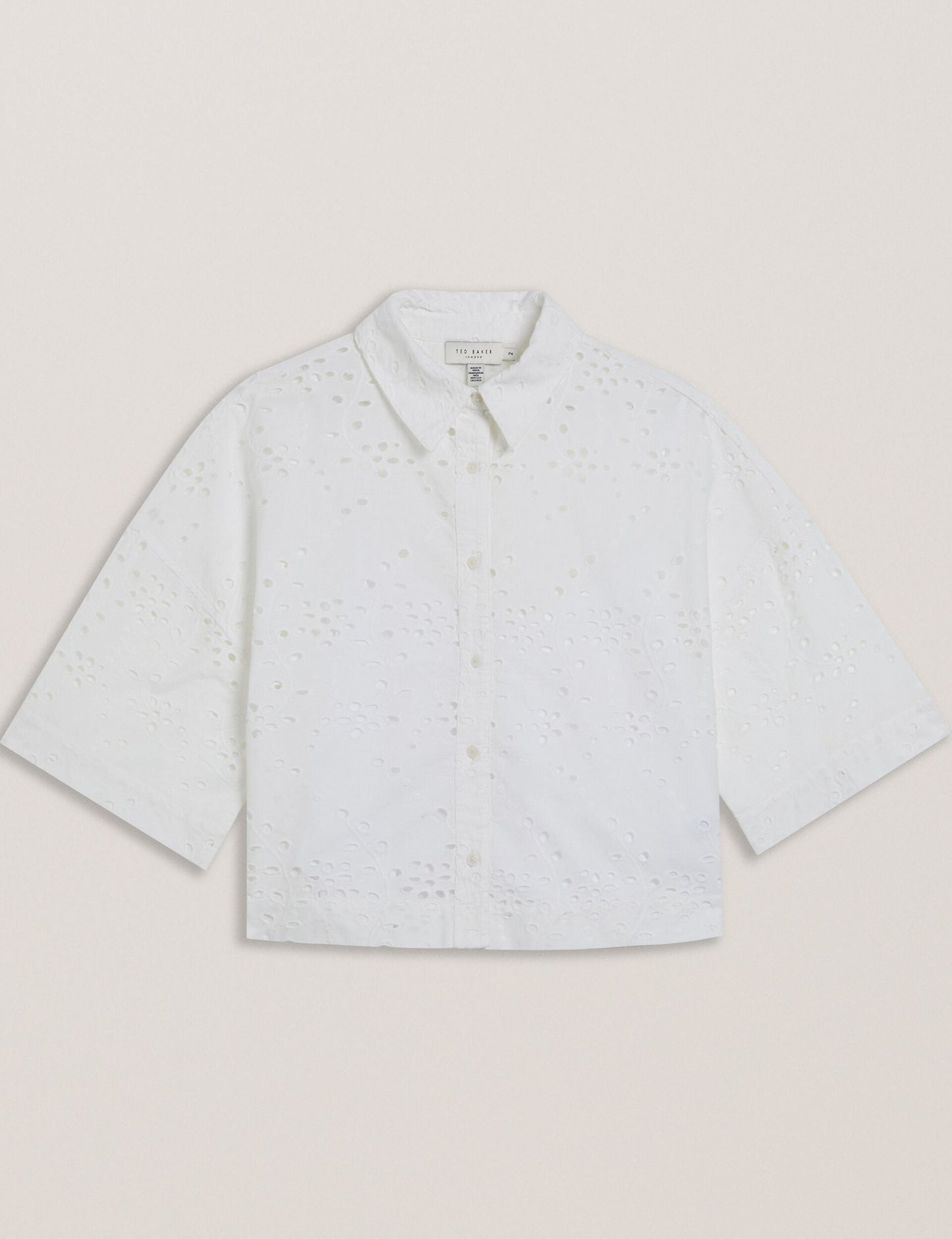 Broderie Cropped Shirt