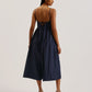 Squared Neck Strappy Cross Over Jumpsuit