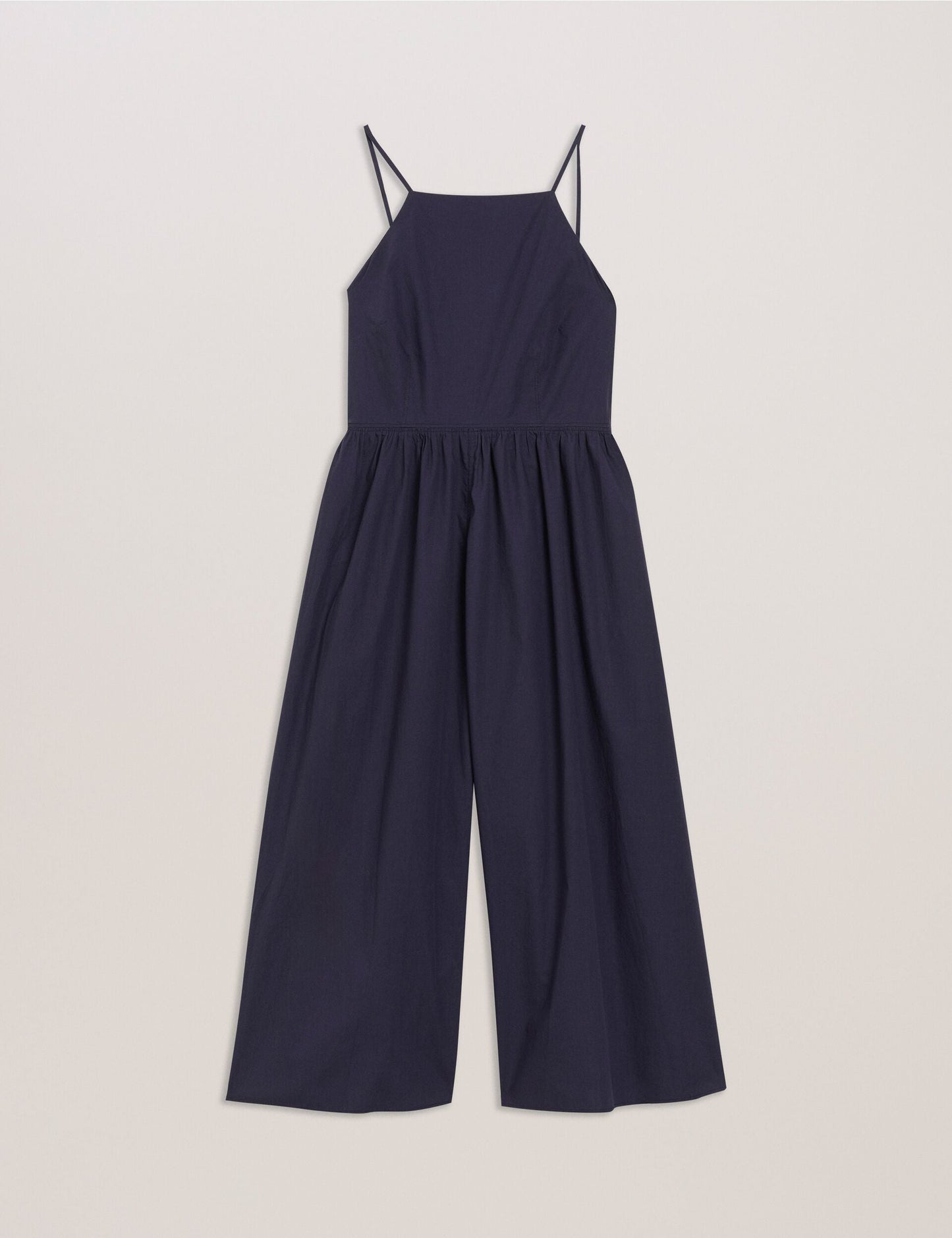 Squared Neck Strappy Cross Over Jumpsuit