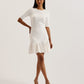 Pleated Hem Knitted Bodycon Mini Dress