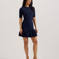 Pleated Hem Knitted Bodycon Mini Dress