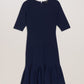 Pleated Hem Knitted Bodycon Mini Dress