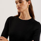 Flounce Hem Long Sleeve Knitted Mini Dress