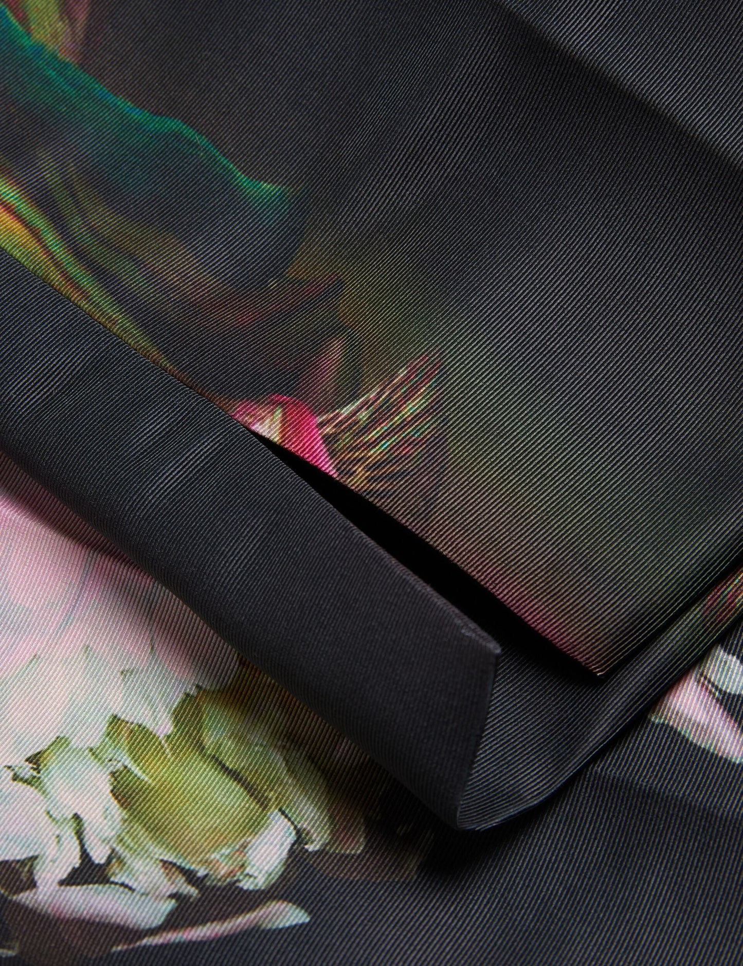 Tapered Leg Floral Print Tailored Trousers