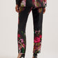 Tapered Leg Floral Print Tailored Trousers