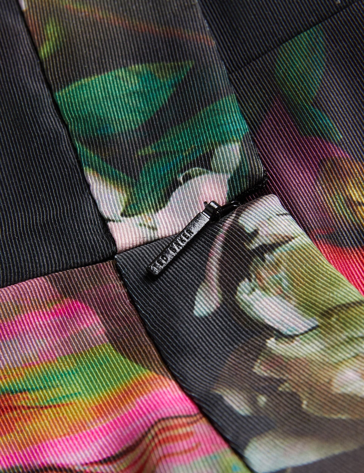 Tapered Leg Floral Print Tailored Trousers