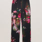 Tapered Leg Floral Print Tailored Trousers