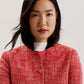 Cropped Boucle Round Neck Jacket