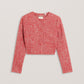 Cropped Boucle Round Neck Jacket