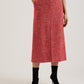 Tailored Boucle Midi Skirt With Front Slit