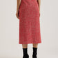 Tailored Boucle Midi Skirt With Front Slit