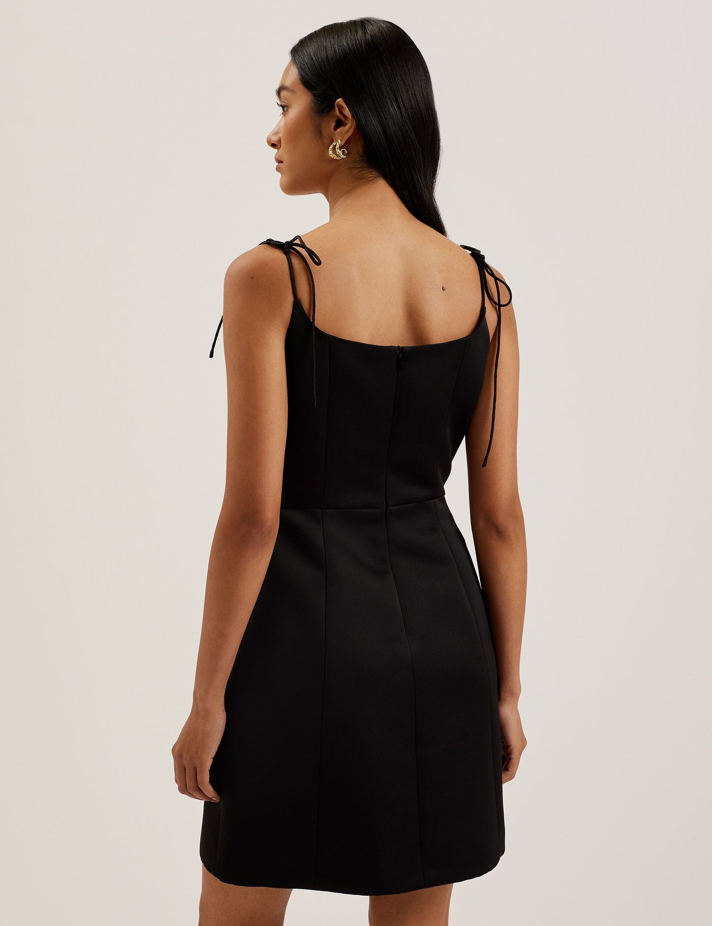 Tie Strap Square Neck Mini Dress