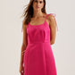 Tie Strap Square Neck Mini Dress