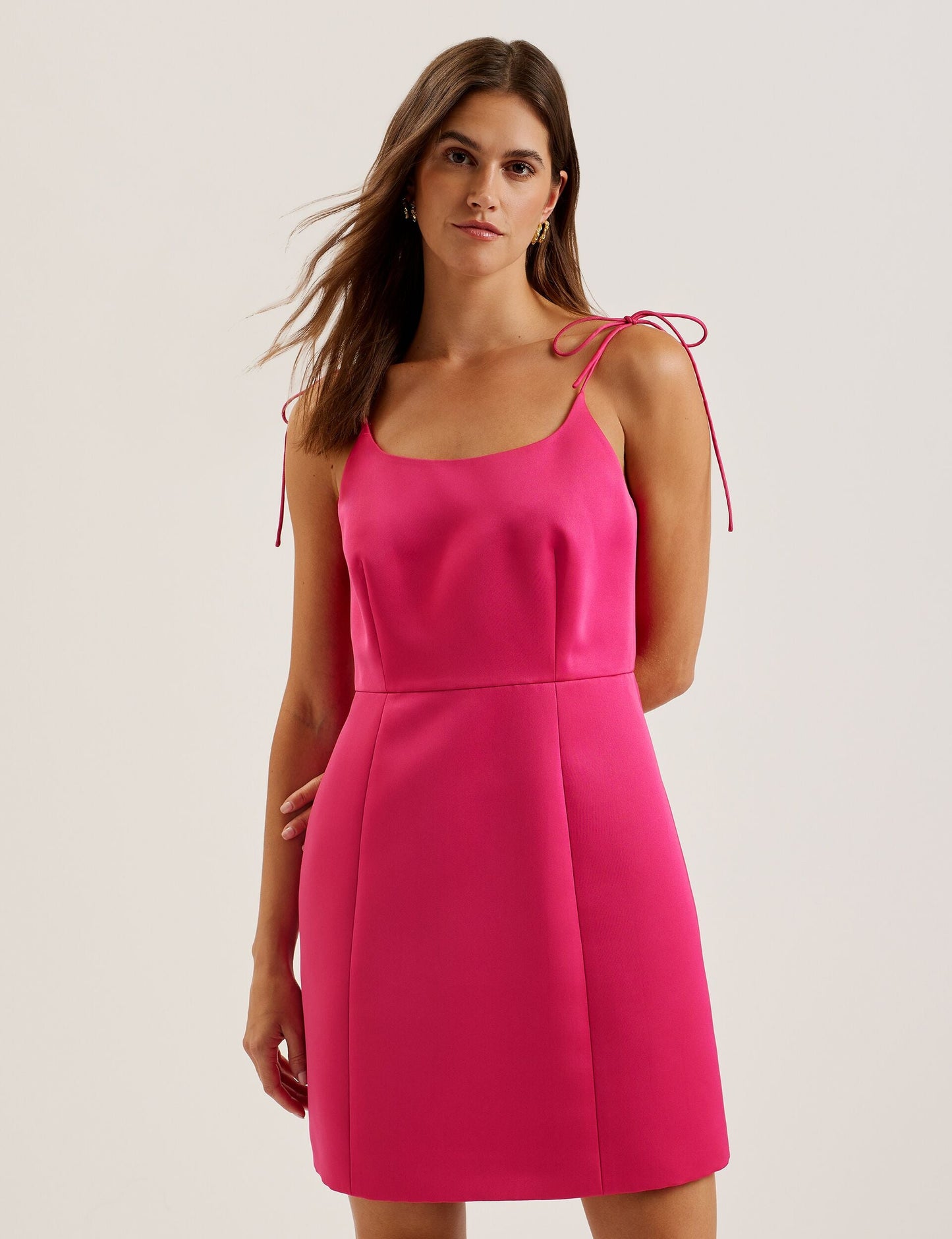 Tie Strap Square Neck Mini Dress