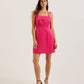 Tie Strap Square Neck Mini Dress