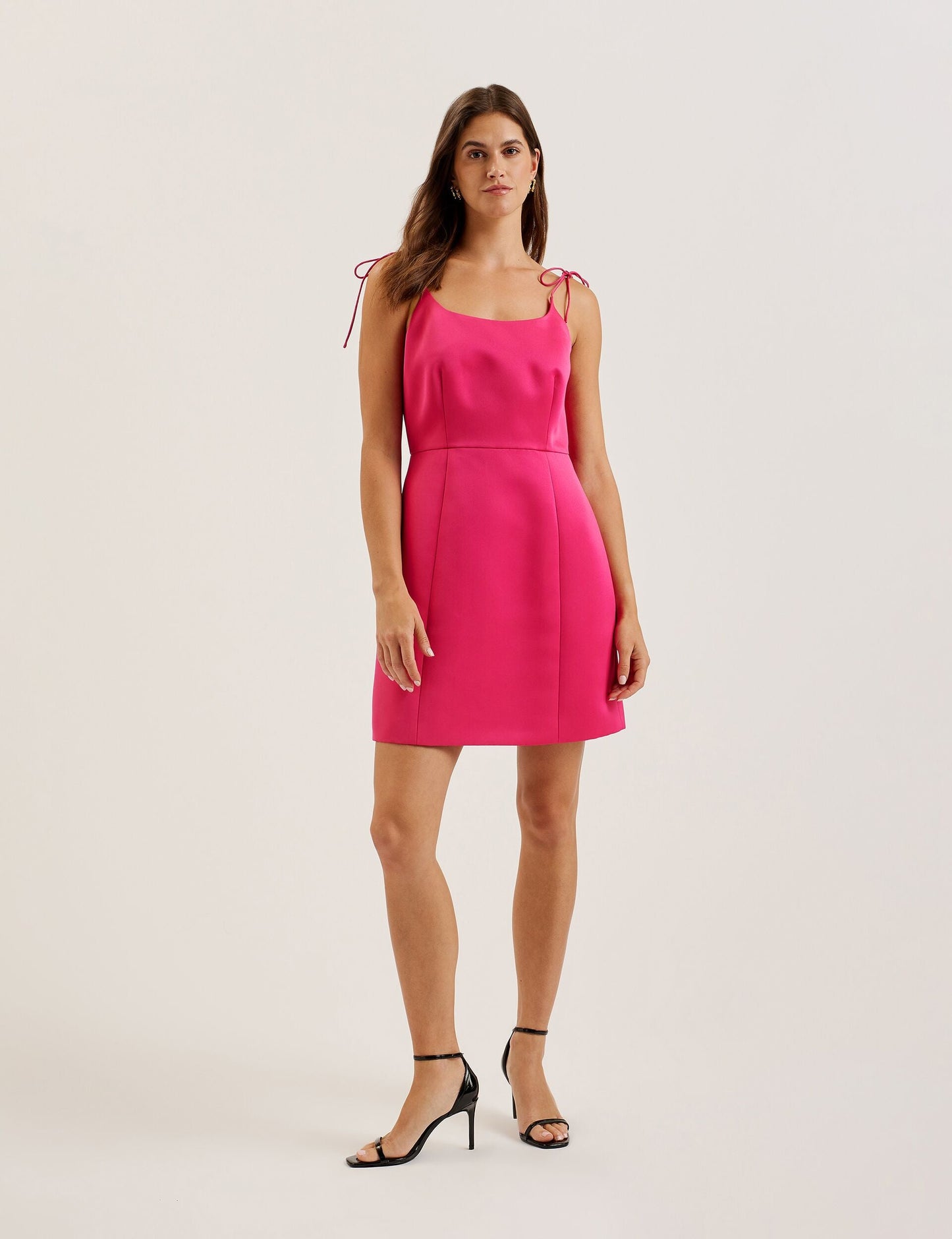 Tie Strap Square Neck Mini Dress