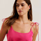 Tie Strap Square Neck Mini Dress