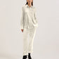 Satin Longline Covered Placket Blouse