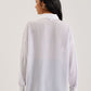 Bib Front Sheer Long Sleeve Blouse