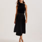 Asymmetric Satin Wrap Midi Skirt
