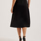 Asymmetric Satin Wrap Midi Skirt