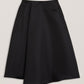 Asymmetric Satin Wrap Midi Skirt