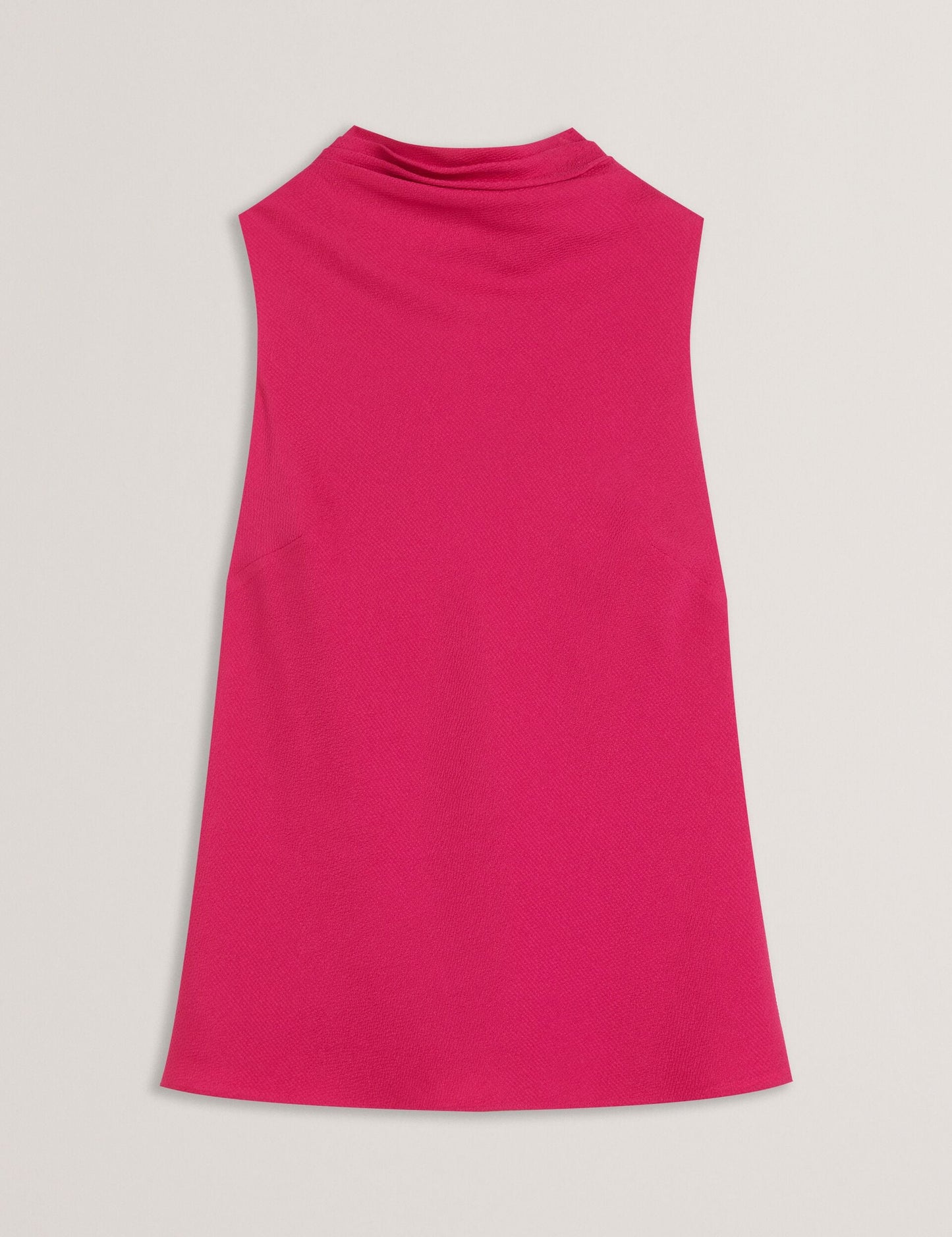 Textured High Neck Sleeveless Top
